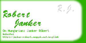 robert janker business card